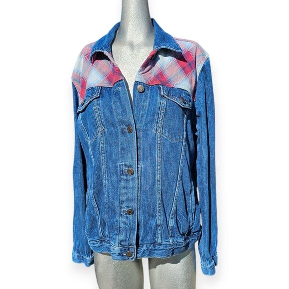 Gap Pendleton Denim Plaid Jean Jacket XLarge - Picture 12 of 13